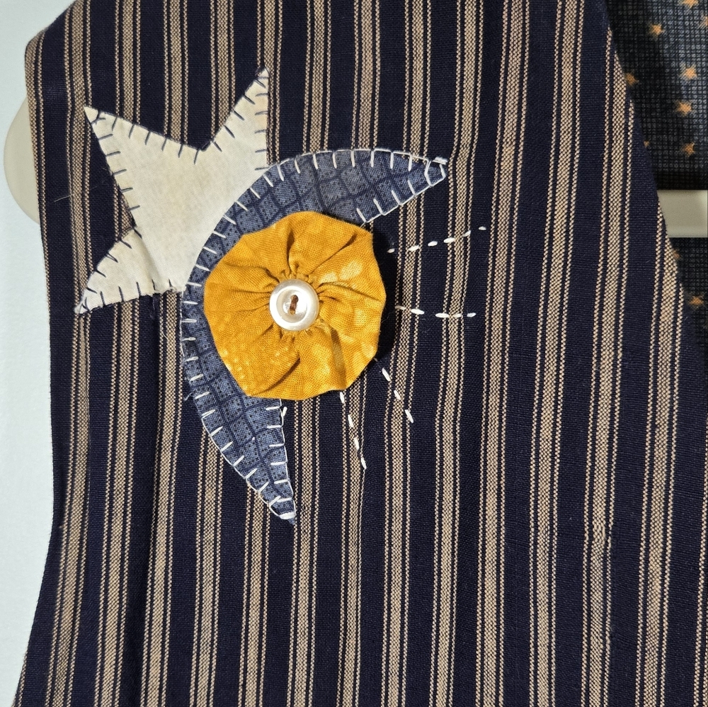 Handmade Patchwork Animal Vest Folk Art Style M/L Noah's‎ Ark Vest - Picture 2 of 9
